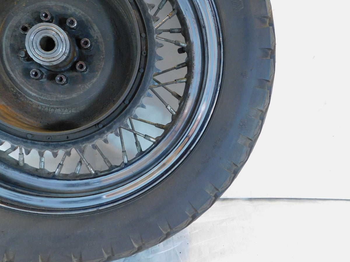 1970-1977 Harley Davidson XLH Ironhead Sportster 900 1000 Laced Rear Wheel -BENT - C3 Cycle