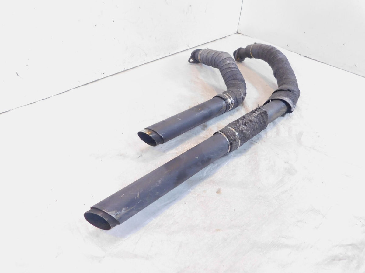2004-2007 Honda Shadow 750 Aero VT750 Black Exhaust Header Pipe Mufflers - C3 Cycle