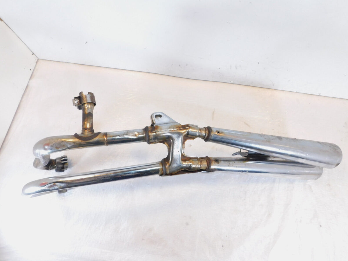 Honda CB1000 Chrome Rear Engine Right Exhaust Header Pipes & Mufflers -Damaged - C3 Cycle