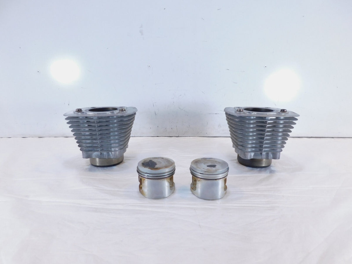 Pair Harley Davidson Sportster 883 Silver Engine Cylinder Barrel Jugs w/ Pistons - C3 Cycle