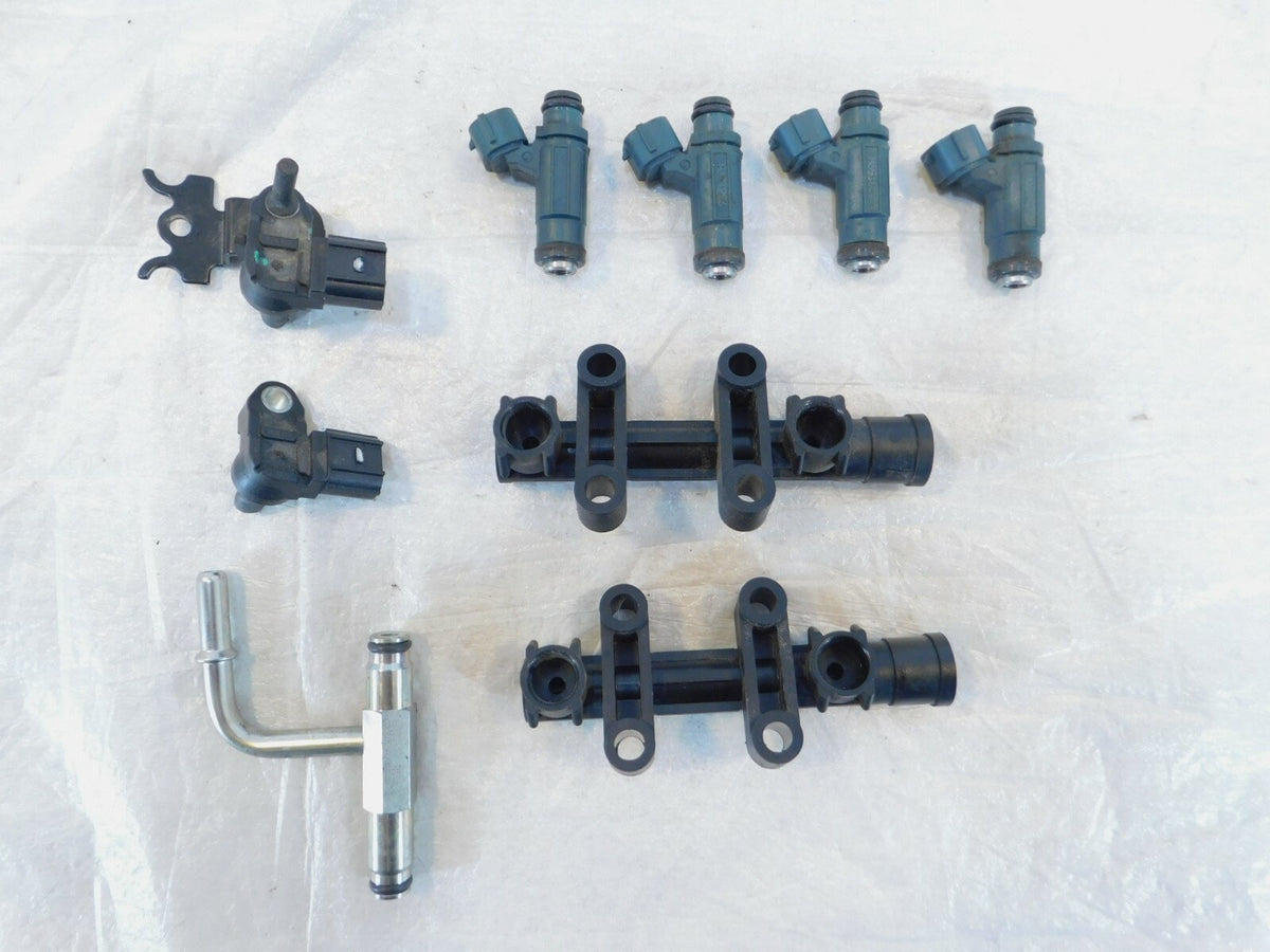 2016 Kawasaki Z800 ZR800 Intake Throttle Body Fuel Injectors Rail Pipe & Sensors - C3 Cycle