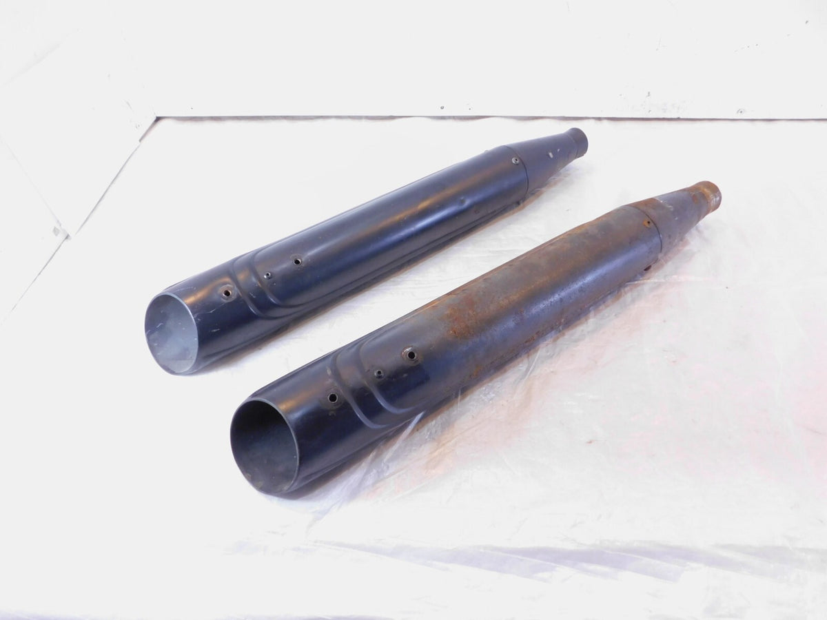Harley Touring Road King & Electra Glide Black Slip On Exhaust Pipe Mufflers - C3 Cycle
