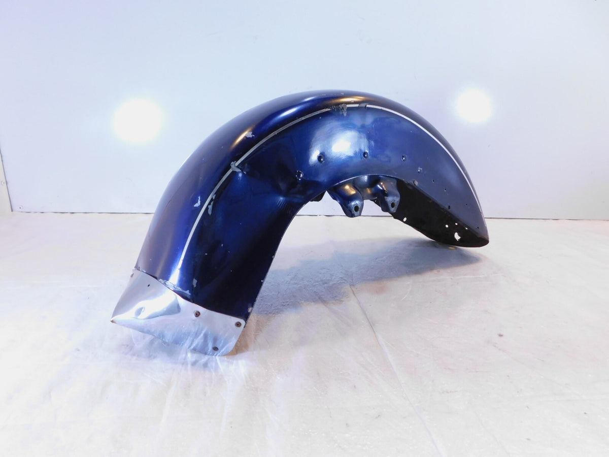 Harley Davidson EVO Touring Electra Glide Blue Front Wheel Cover Fender - Bent - C3 Cycle
