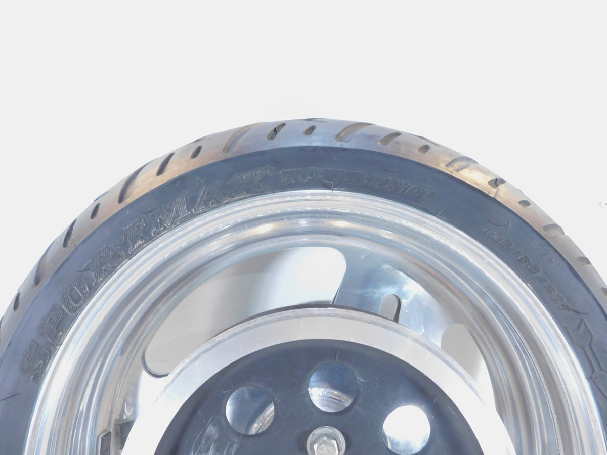 1995 & 1996 Buell M2 Thunderbolt Silver Rear Wheel Rim & Tire w/ Sprocket - C3 Cycle