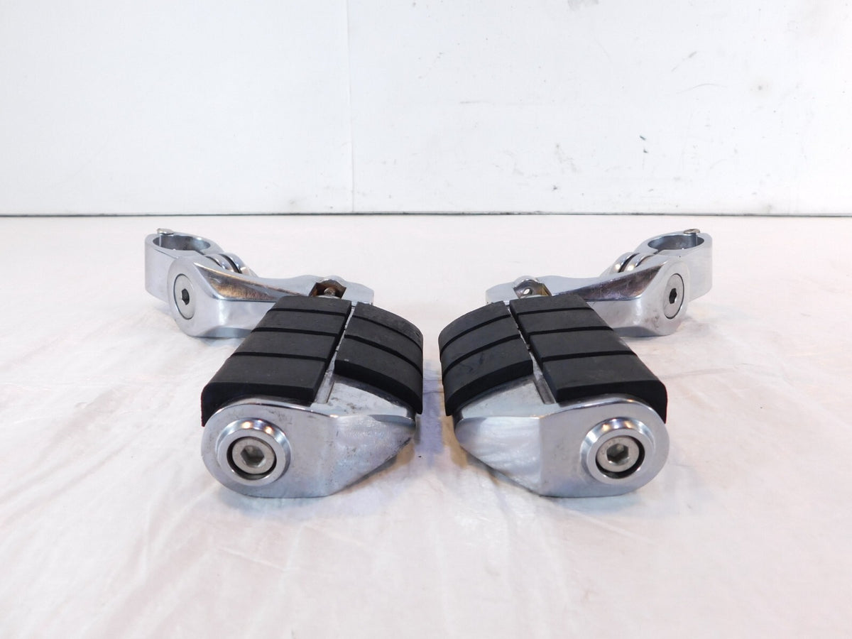Harley Davidson FXR Dyna Sportster & Softail ISO Black Footpeg Footrest Pegs