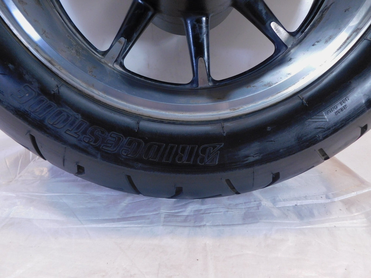 2009 Kawasaki Vulcan 1700 Nomad Voyager VN1700 Silver Rear Wheel Rim & Tire - C3 Cycle