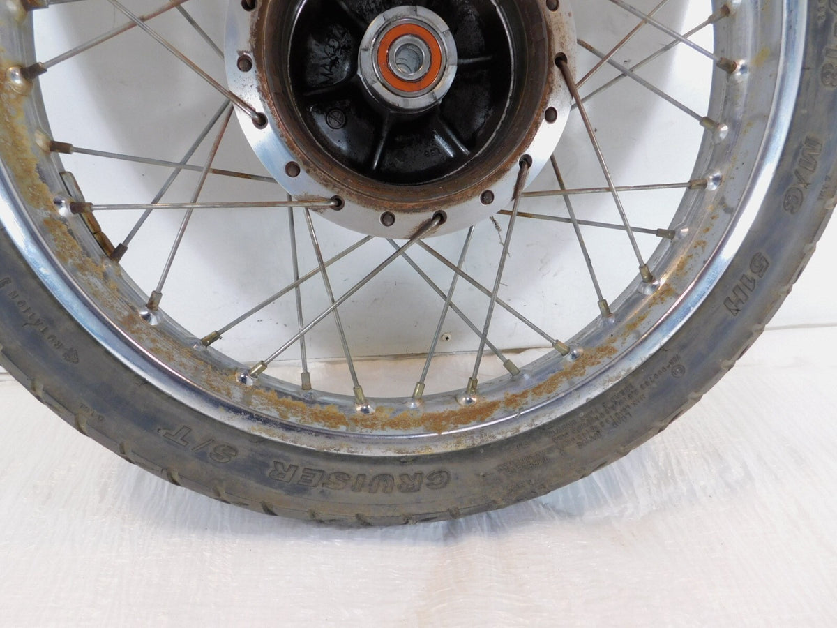 1991-97 Honda Nighthawk 250 CB250 Front Wheel Rim & Hub 18x1.85 Bent -For Parts - C3 Cycle