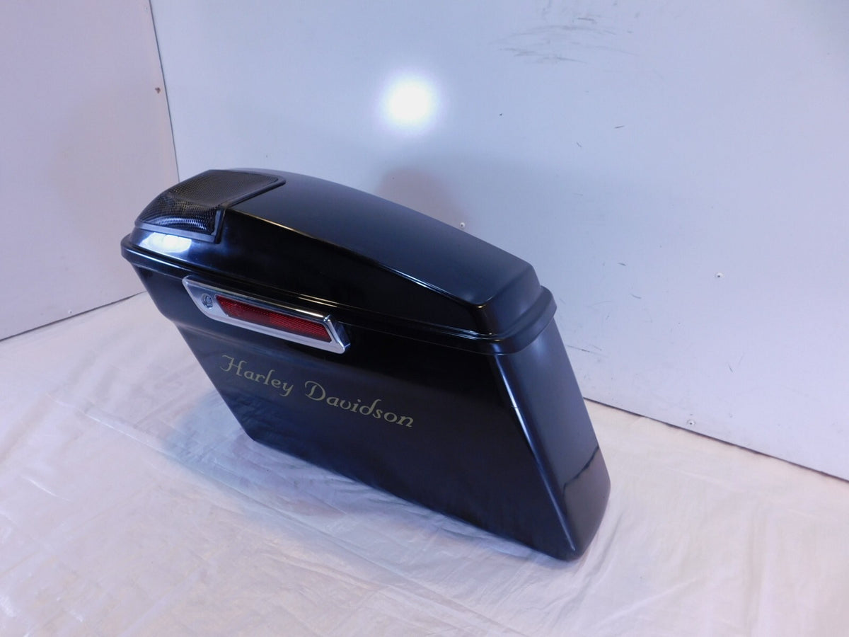 Harley Davidson Road King Electra Glide Black Left Speaker Saddlebag Side Bag - C3 Cycle