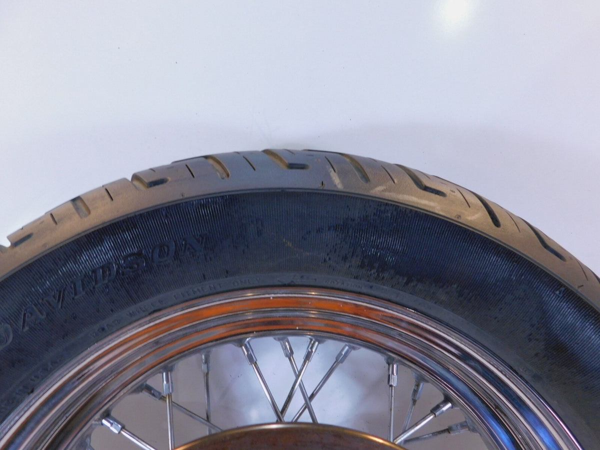 Harley Davidson Sportster 883 & 1200 Laced Rear Chrome Wheel Rim & Tire & Rotor - C3 Cycle