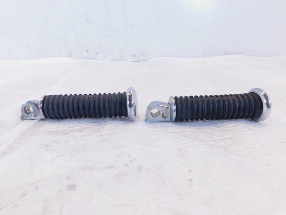 Harley Davidson FXR Dyna Sportster & Softail Black Rubber Footpegs Footrests - C3 Cycle