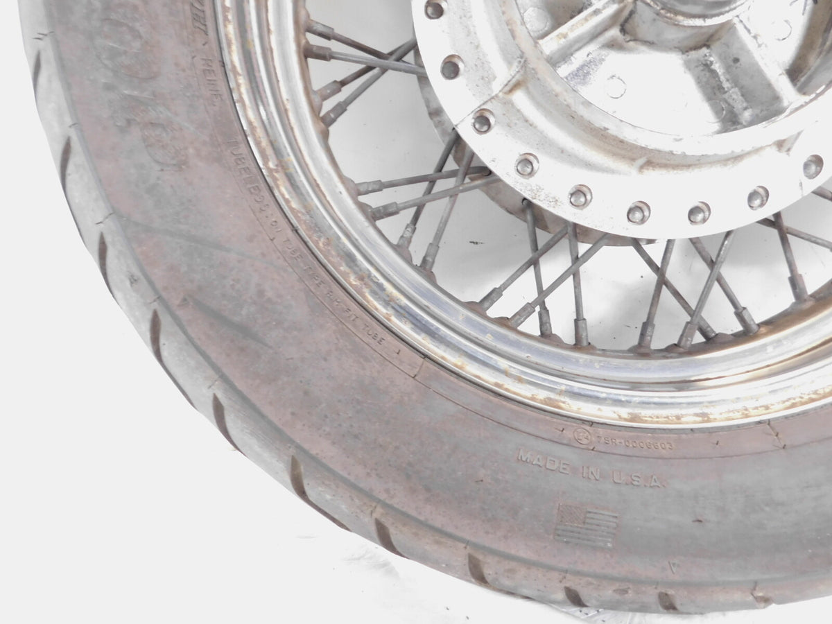 Kawasaki Vulcan 800 1500 Classic Fi Drifter Rear Spoked Wheel Rim & Tire -Bent