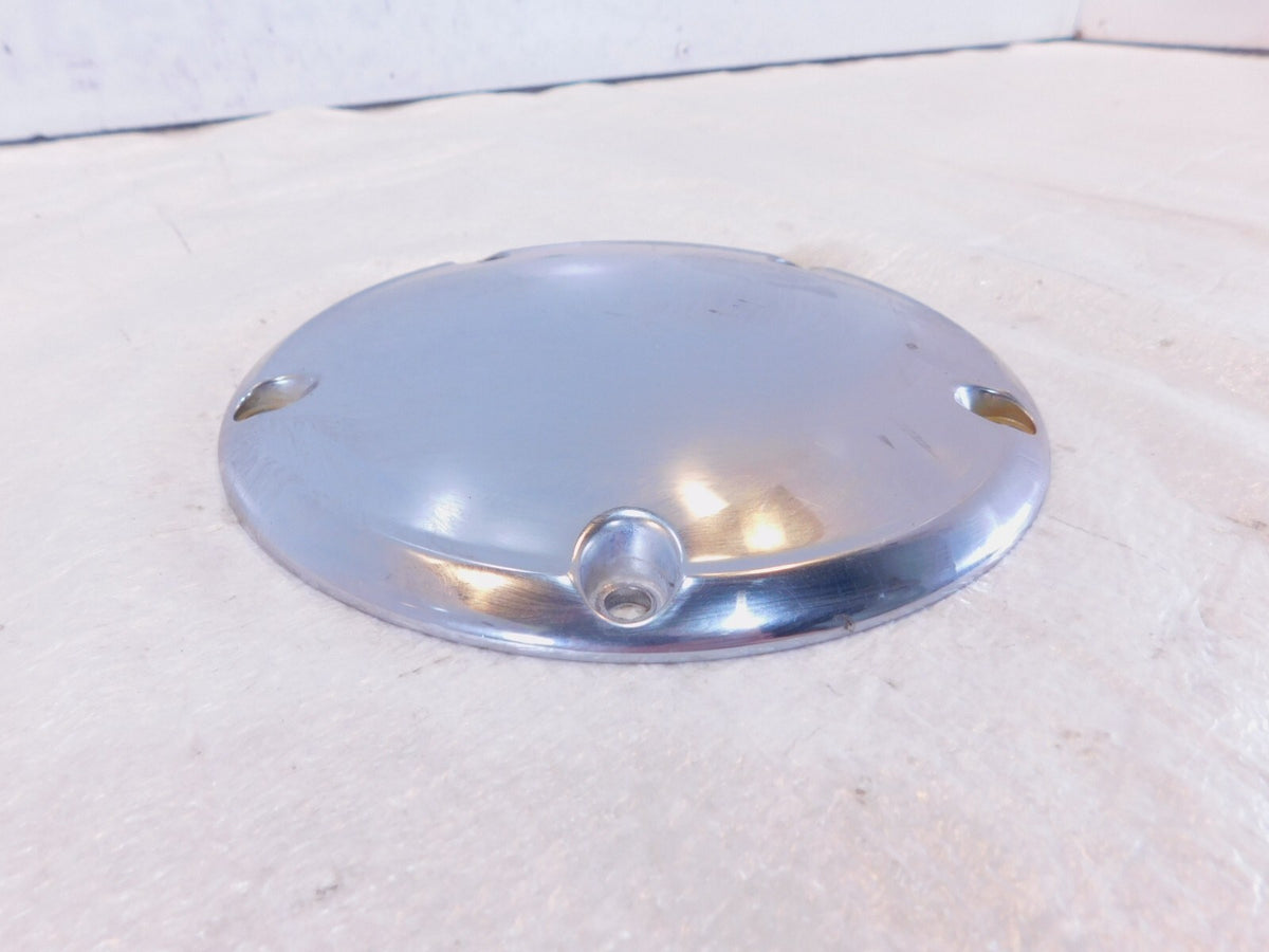 Harley Davidson Twin Cam Dyna Softail Left Engine Chrome Derby Clutch Cover - C3 Cycle