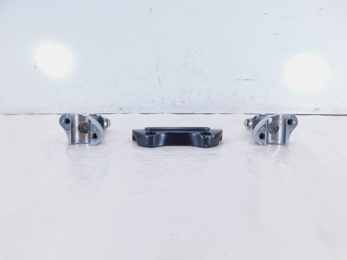 Harley Davidson Sportster 883 & 1200 Chrome & Black Handlebar Bar Riser Brackets - C3 Cycle