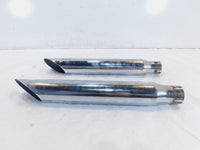 Harley Davidson Dyna Super Glide Low Rider Chrome Exhaust Pipe Slashed Mufflers - C3 Cycle