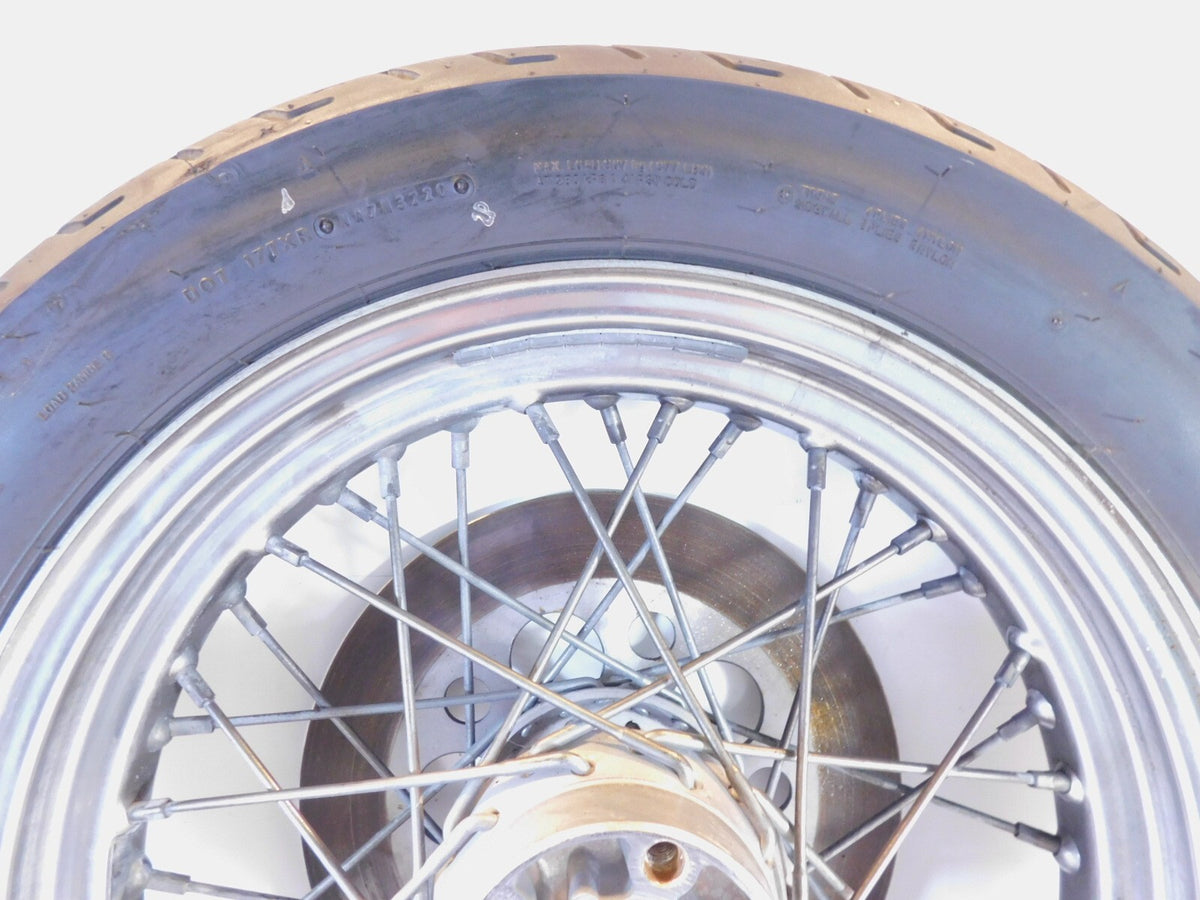 Harley Davidson Dyna Softail & Sportster 883 & 1200 Spoked Rear Wheel Rim & Tire - C3 Cycle