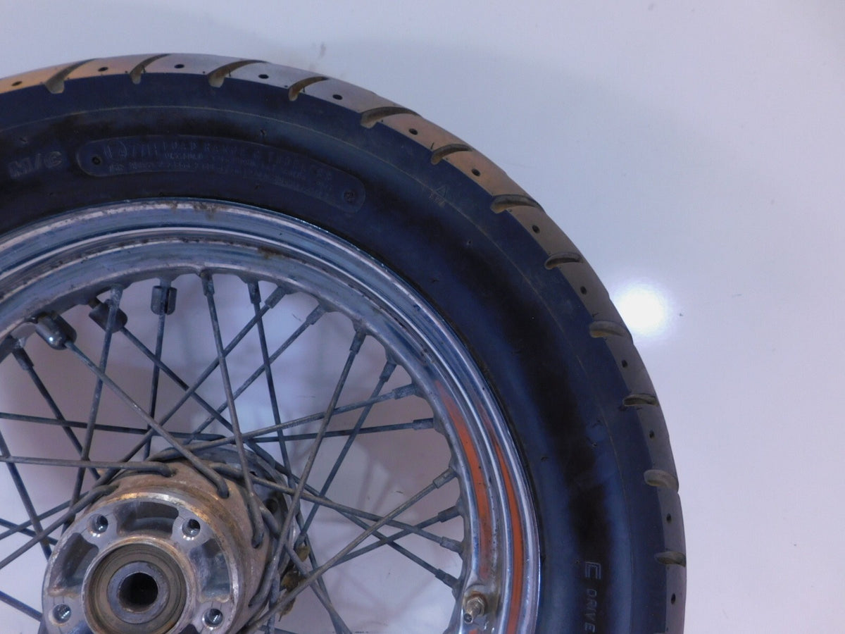 Harley Davidson Softail Heritage & Springer Black Spoked Rear Wheel Rim & Tire - C3 Cycle