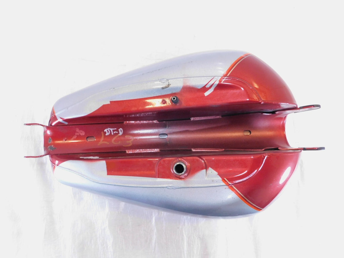 04-06 Harley Davidson Sportster 883 & 1200 Custom Low Red Fuel Gas Tank - Dented - C3 Cycle
