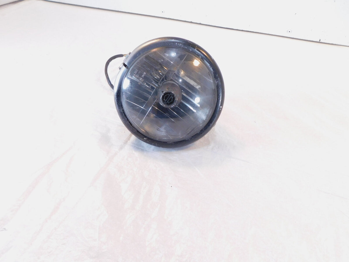 Harley Davidson Sportster 883 & 1200 Black Headlight Headlamp w/ Bucket Housing