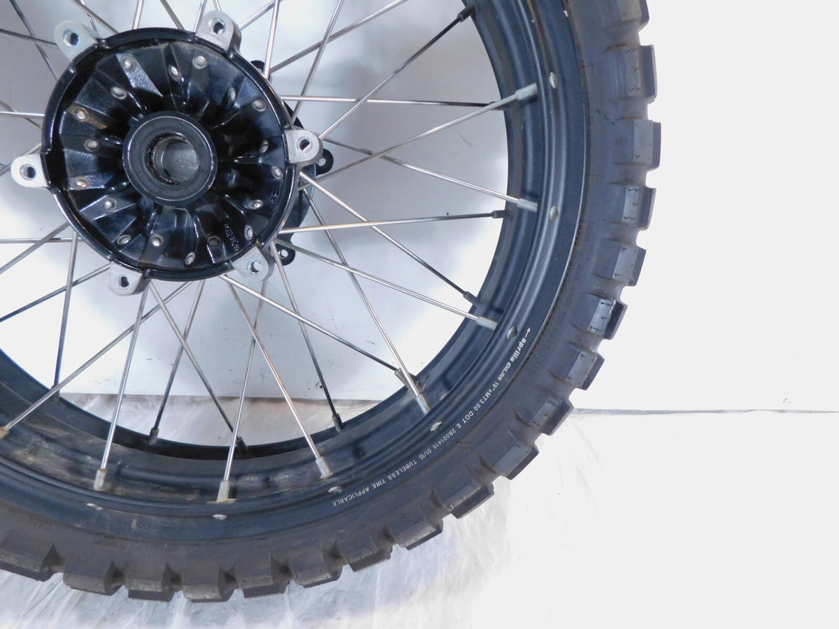 2016-2017 Aprilia Caponord 1200 Rally Black Laced Front Wheel Rim & Tire 19"x3" - C3 Cycle