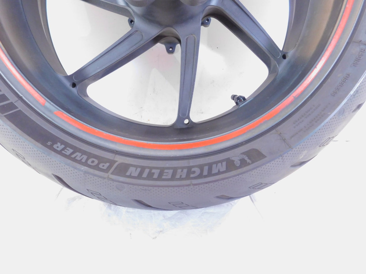 BMW S1000R S1000RR S1000-RR HP4 Black Rear Wheel Rim & Tire - 6.00" x 17" - C3 Cycle