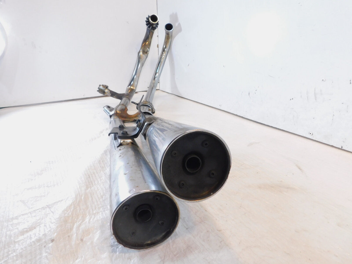 Honda CB1000 Chrome Rear Engine Right Exhaust Header Pipes & Mufflers -Damaged - C3 Cycle
