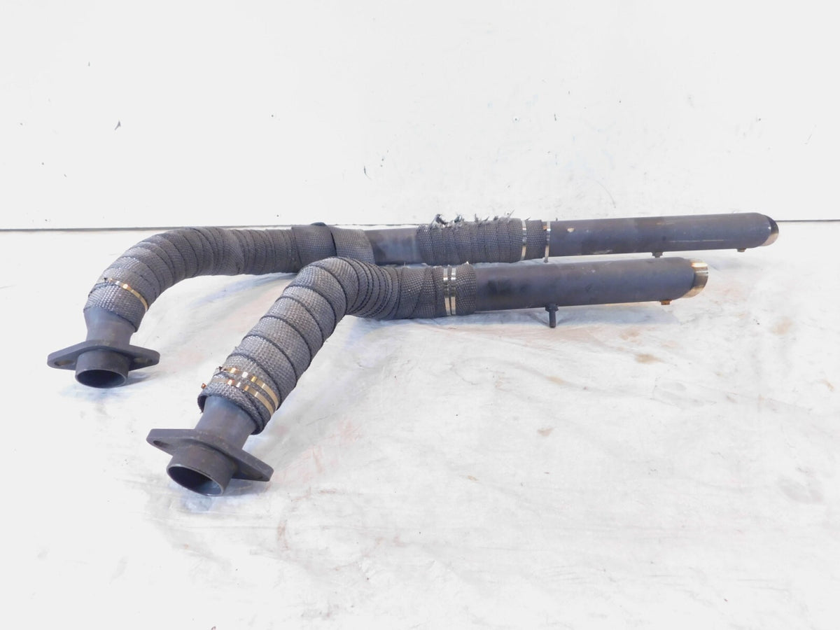 2004-2007 Honda Shadow 750 Aero VT750 Black Exhaust Header Pipe Mufflers - C3 Cycle