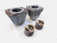 Pair Harley Davidson Sportster 883 Silver Cylinder Jugs w/ Pistons P/N: 16446-86 - C3 Cycle