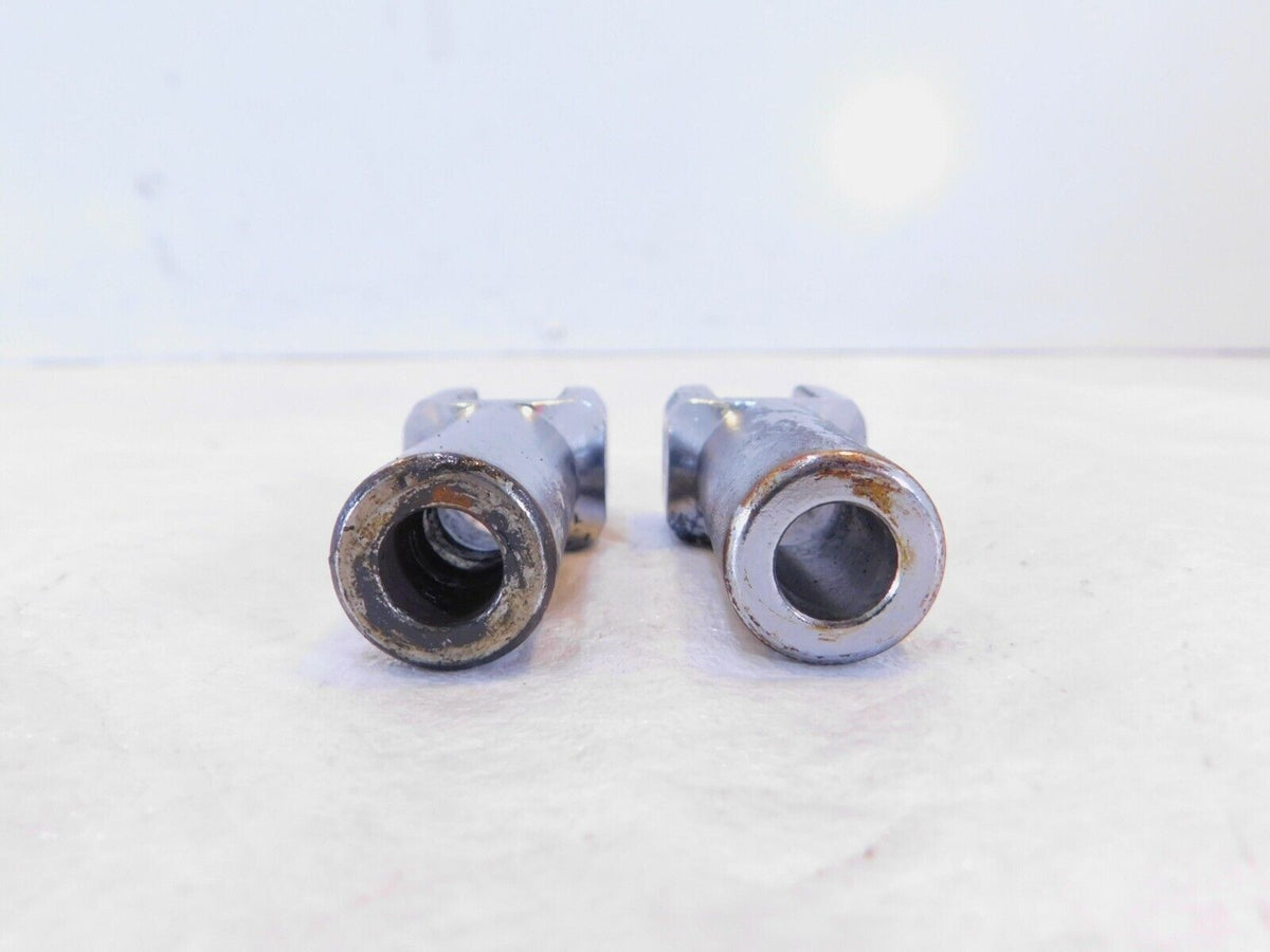 Pair Chrome Harley Davidson Softail Passenger Footpeg Peg Bracket Mount Supports