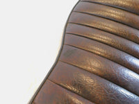 1957-1978 Harley Davidson Sportster 900 & 1000 Brown Leather Front & Rear Seat - C3 Cycle