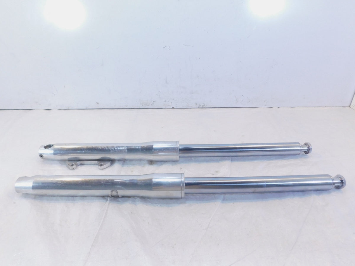 2002 & 2003 Indian Gilroy Scout Left & Right Front Polished Forks Shocks - BENT - C3 Cycle