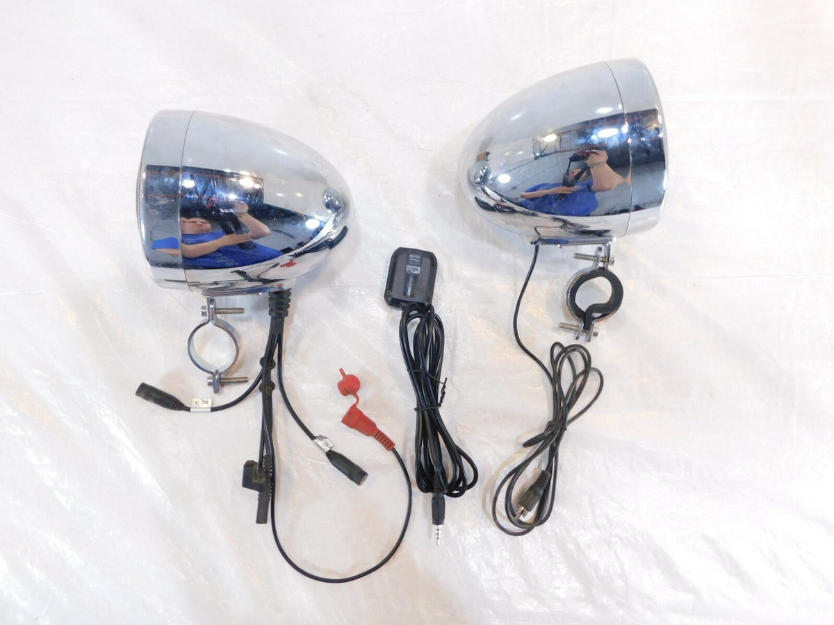 1999 Kawasaki Vulcan 1500 Classic Front Handlebar Clamp On Speakers & Controller - C3 Cycle