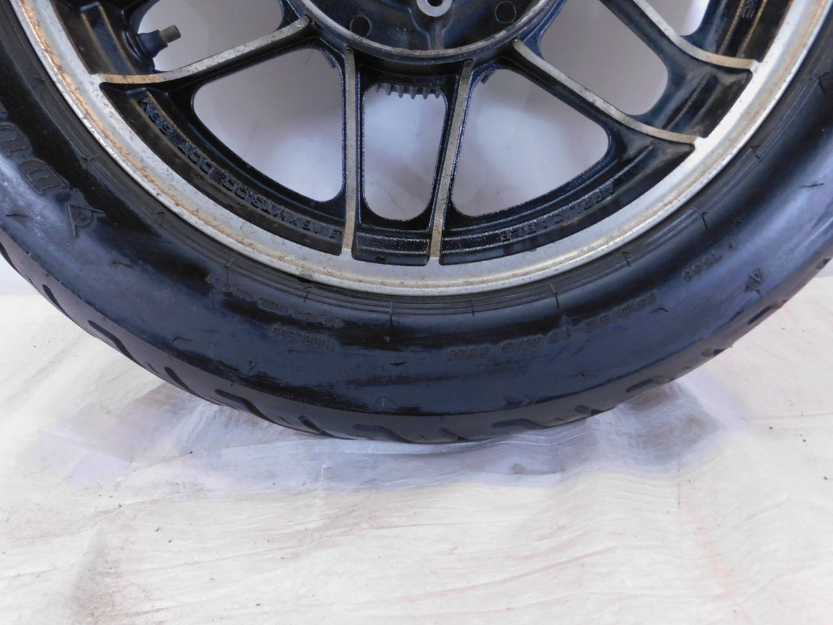 Honda CB650 CB650SC Nighthawk 650 Black Spoked Rear Wheel Rim & Tire 3" x 16" - C3 Cycle