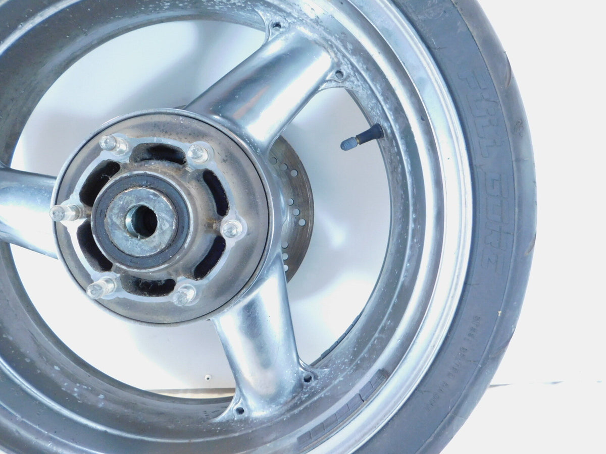 2002 2003 2004 2005 Kawasaki ZZR1200 ZX1200C Chrome Rear Wheel Rim - 17" & Rotor - C3 Cycle