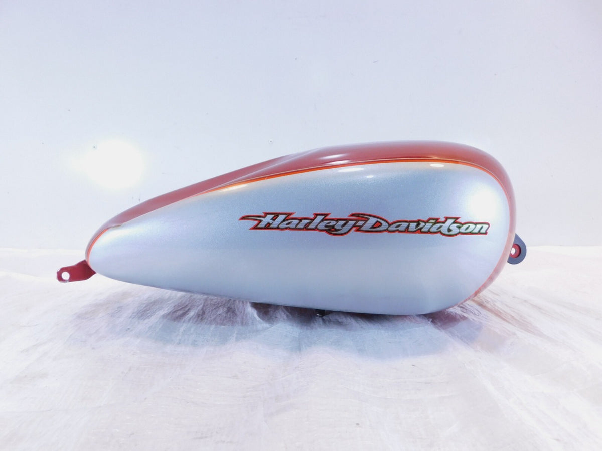 04-06 Harley Davidson Sportster 883 & 1200 Custom Low Red Fuel Gas Tank - Dented - C3 Cycle