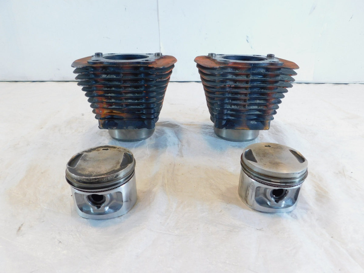 Pair Harley Davidson Sportster 883 Black Engine Cylinder Barrel Jugs w/ Pistons - C3 Cycle