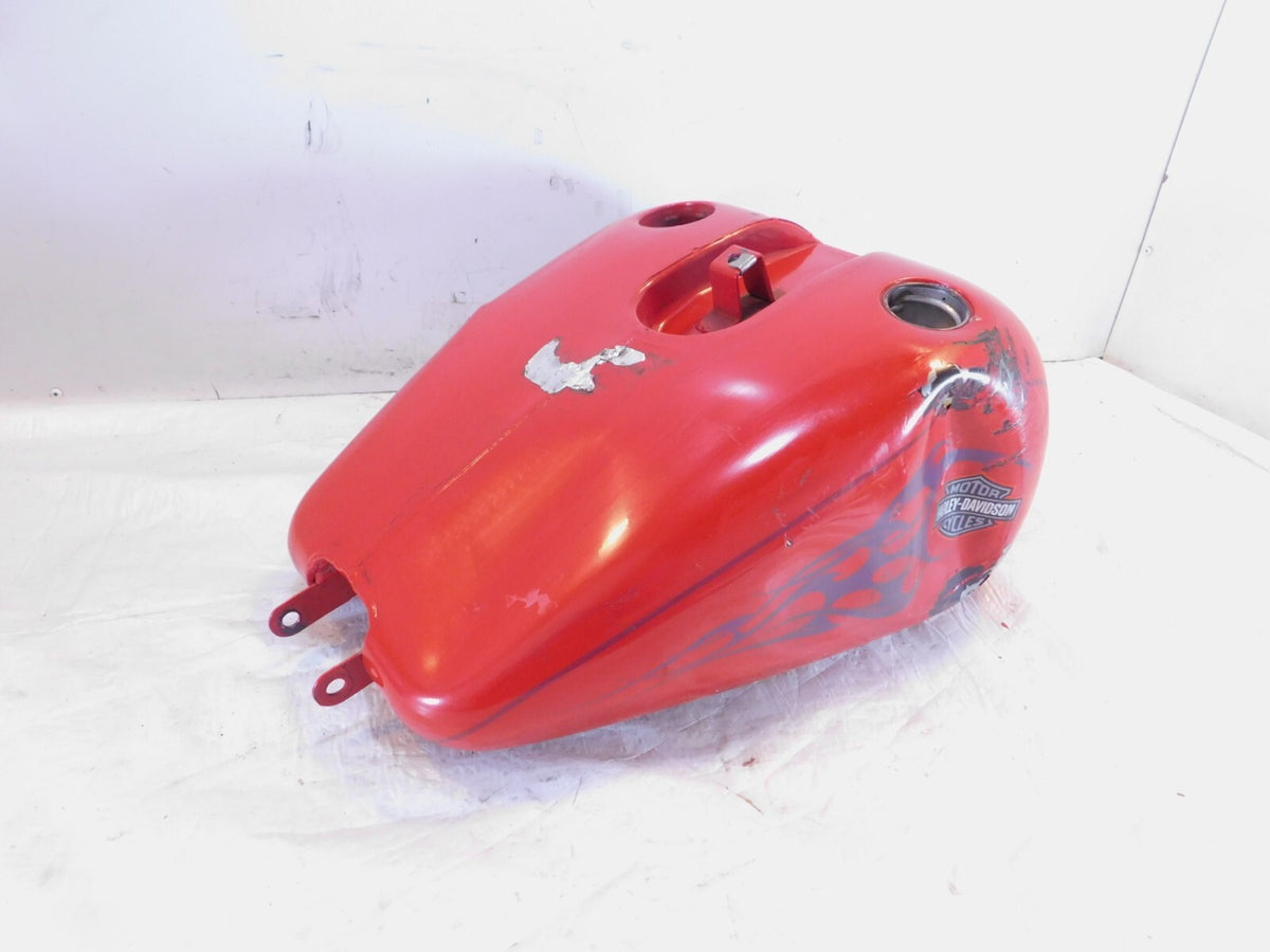 2002 Harley Davidson Dyna FXDWG Wide Glide Red Fuel Gas Petrol Tank - Dented - C3 Cycle
