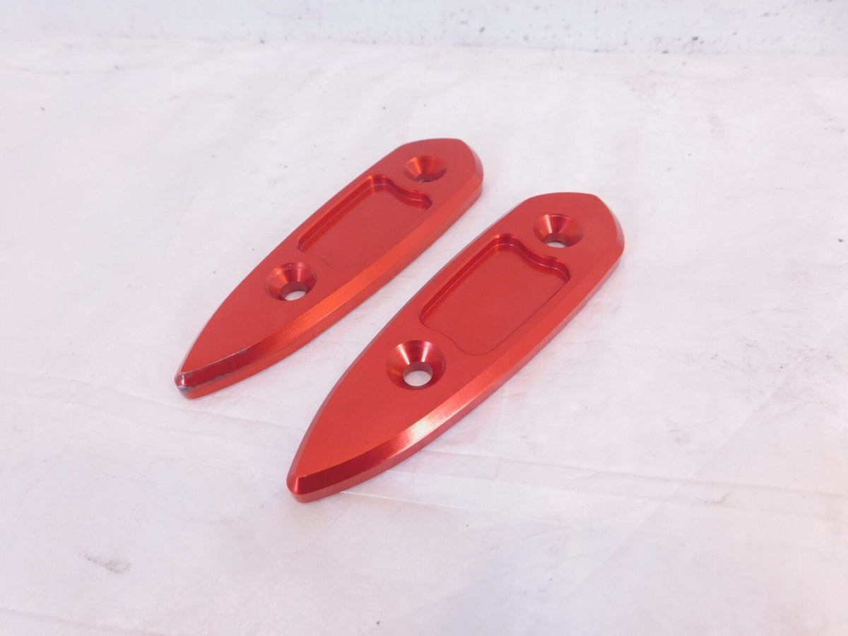 2015-2018 Yamaha YZFR3 Red Left/Right Side Rear Side View Mirror Mount Plates - C3 Cycle