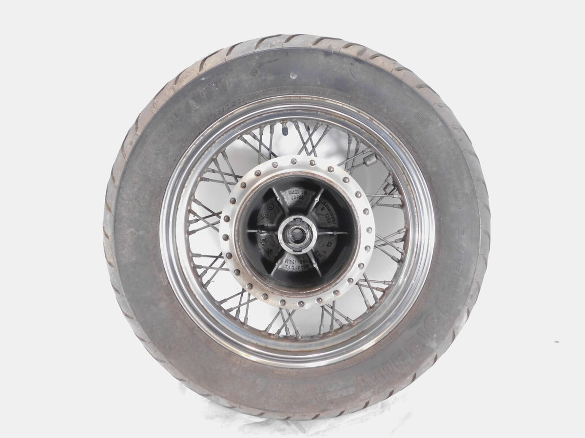 Kawasaki Vulcan 800 1500 Classic Fi Drifter Rear Spoked Wheel Rim & Tire -Bent