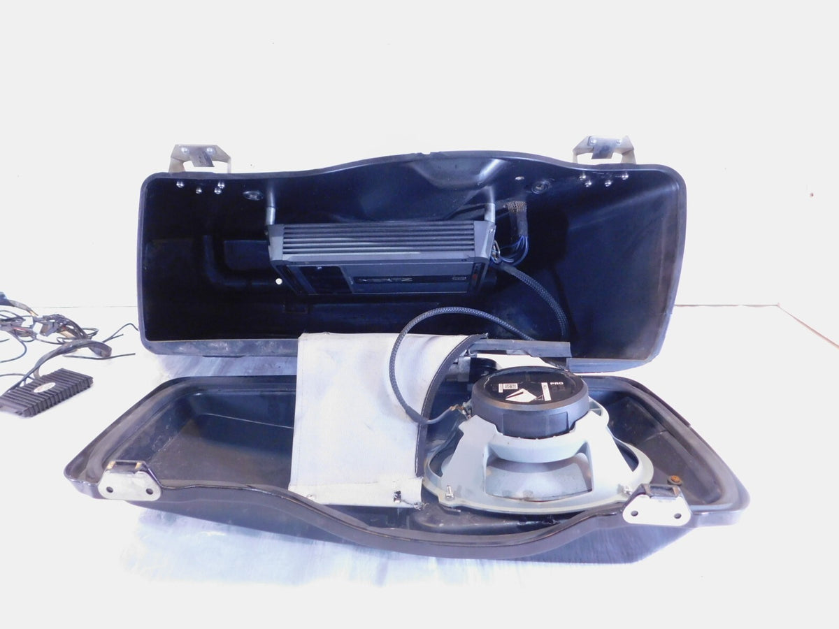 1999 Harley Davidson Touring Road Glide FLTR Black Speaker Luggage Saddlebag Bag - C3 Cycle