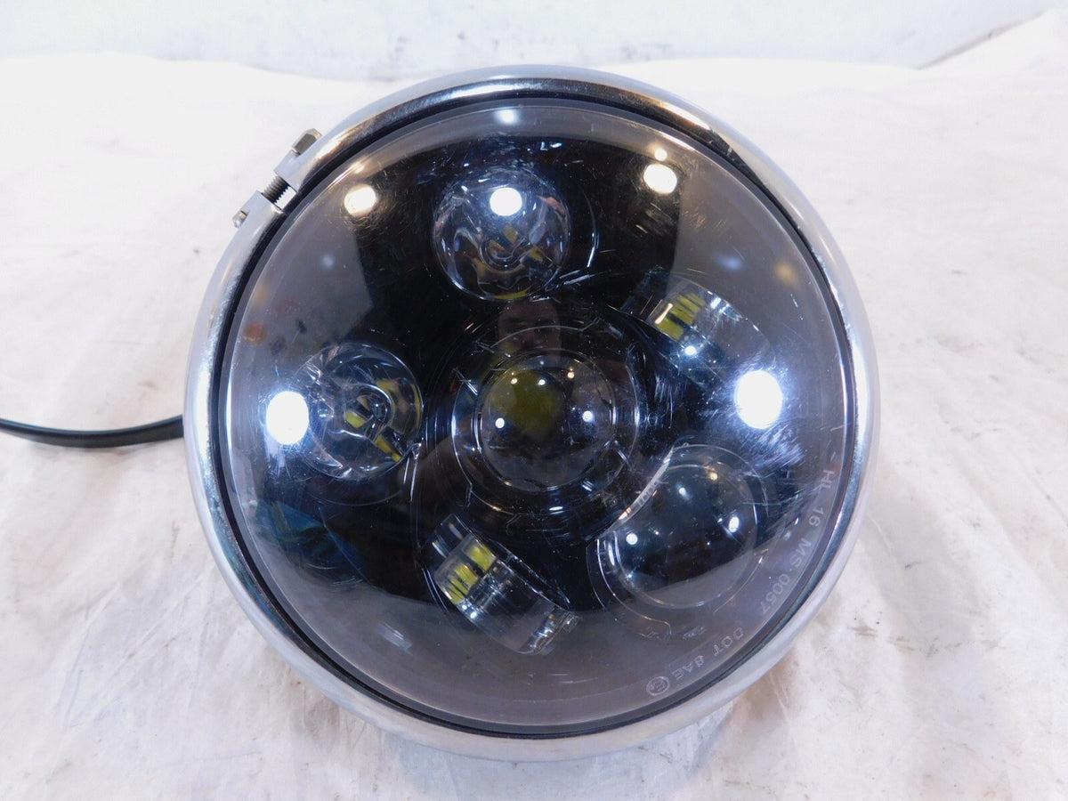 Harley Dyna Super Glide & Low Rider Black Headlight Head Lamp & Housing Bucket - C3 Cycle