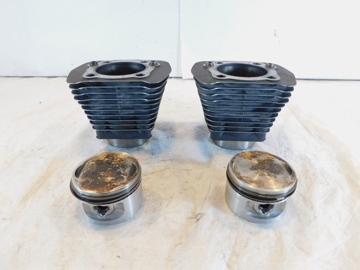 Pair Harley Davidson Sportster 1200 Black Engine Cylinder Barrel Jugs & Pistons - C3 Cycle
