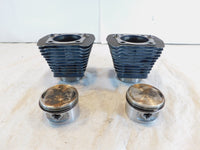 Pair Harley Davidson Sportster 1200 Black Engine Cylinder Barrel Jugs & Pistons - C3 Cycle