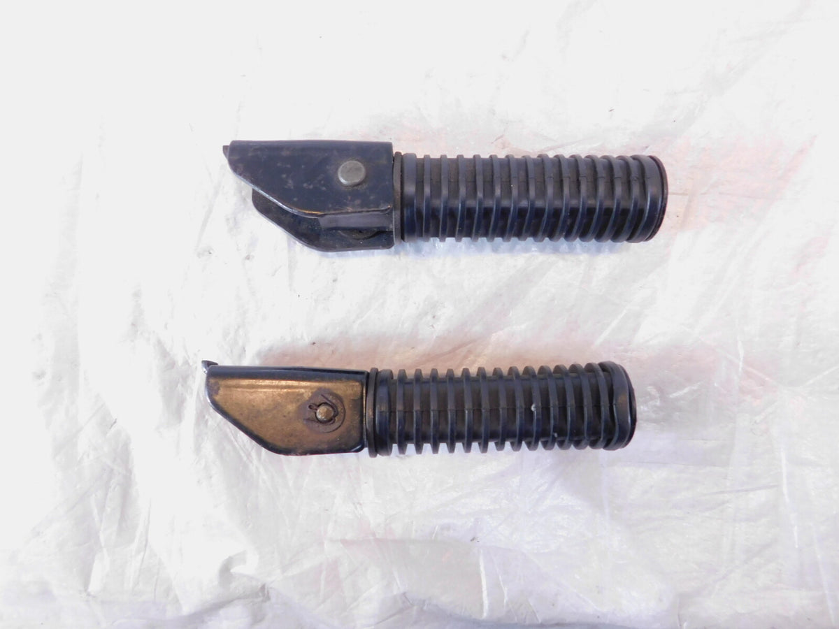 1979-1983 Honda CB650 CB650C Custom Black Rear Left/Right Foot Pegs Footrests - C3 Cycle