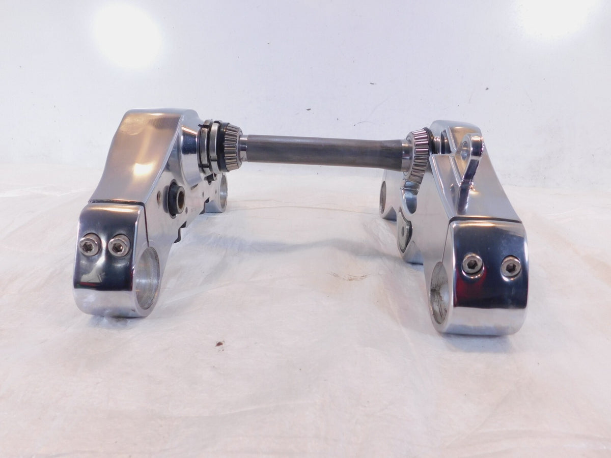 2004-2006 Victory Vegas Chrome Front Fork Triple Tree Brackets w/ Steering Stem - C3 Cycle