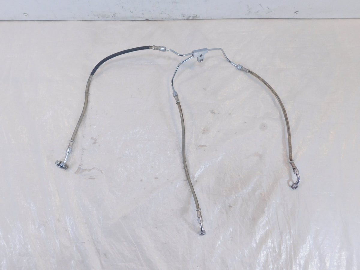 Harley Electra Glide Ultra & Classic Braided Dual Disc Front Brake Line Hose - C3 Cycle