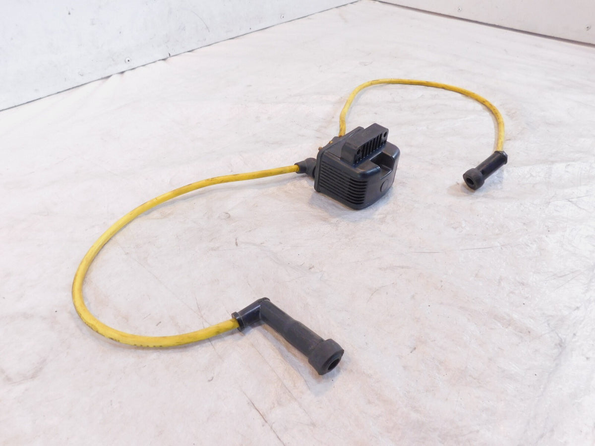 Yamaha Virago 700 750 1000 1100 Front/Rear Ignition Coil w/ Yellow Plug Wires - C3 Cycle