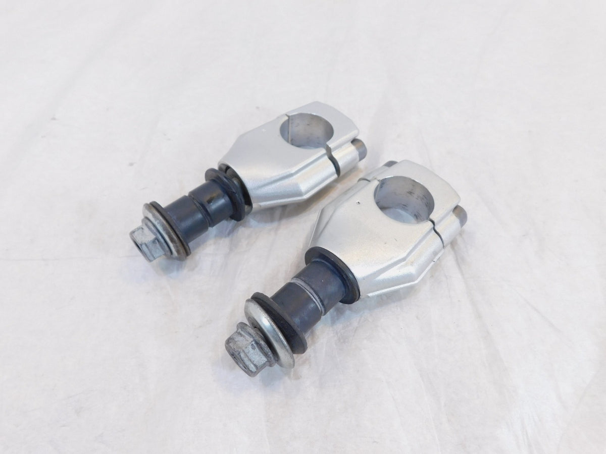 2012-2018 BMW F800 F800GT Silver Front Left Right Handlebar Riser Bracket Clamps - C3 Cycle