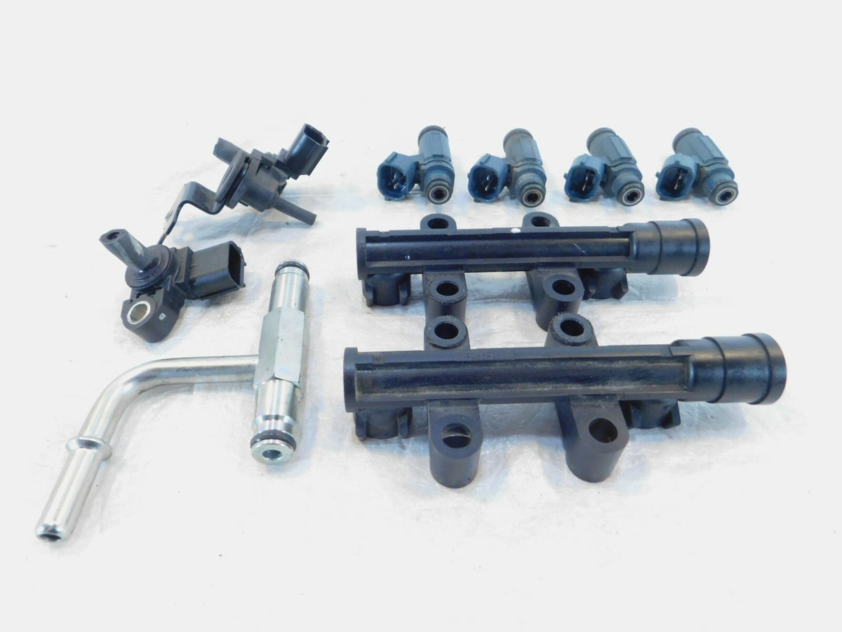 2016 Kawasaki Z800 ZR800 Intake Throttle Body Fuel Injectors Rail Pipe & Sensors - C3 Cycle