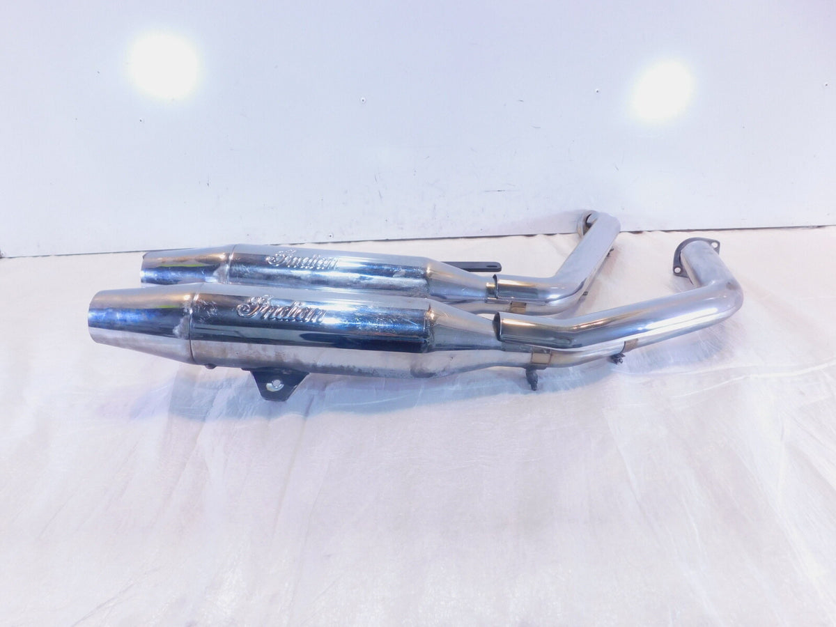 2001-2003 Indian Gilroy Scout Exhaust Header Pipes & Muffler System Bracket - C3 Cycle