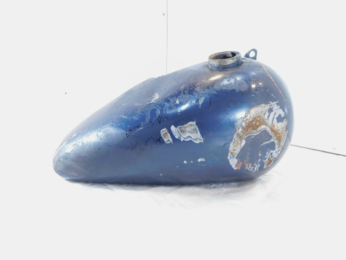 1977-1985 Harley Davidson FX & FXE Shovelhead Blue Right Fuel Gas Petrol Tank - C3 Cycle